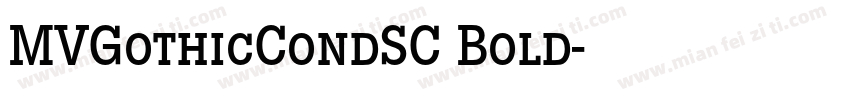 MVGothicCondSC Bold字体转换